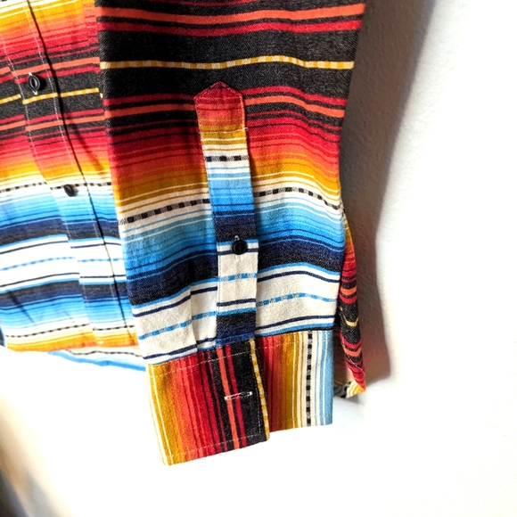 American Rag Men's Frequency Striped Shirt White Size Medium - Picture 7 of 7